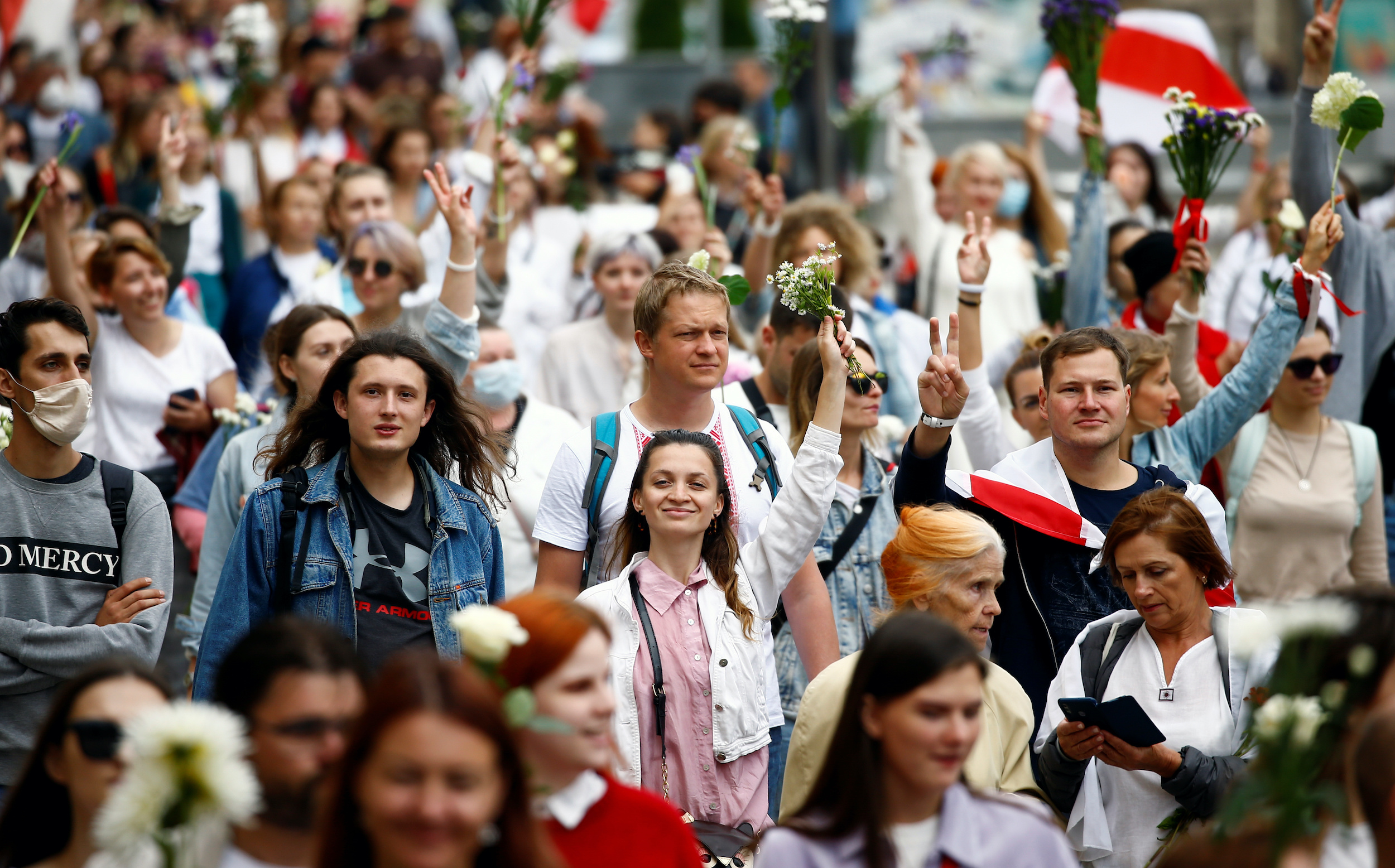 Как Минске прошла массовая женская акция против насилия