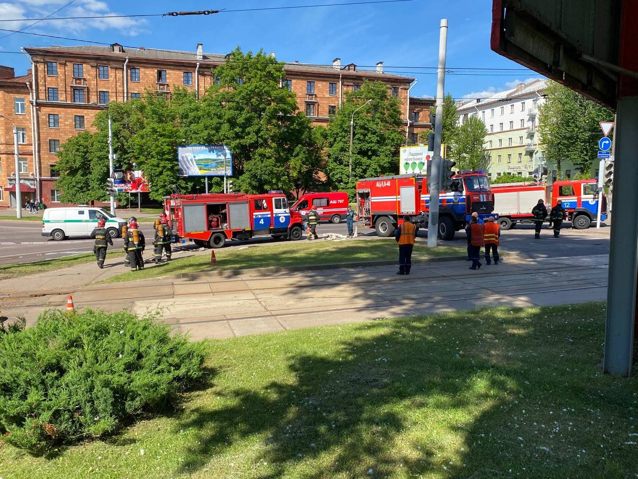 У Мінску быў пажар у кабельным тунэлі