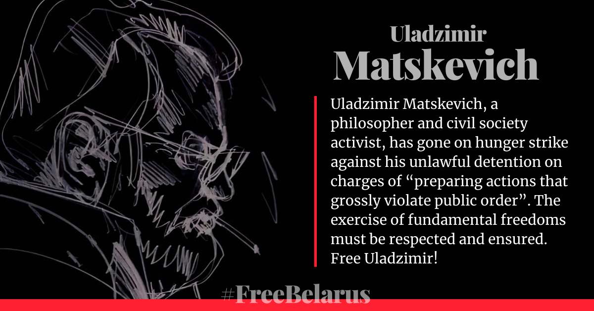 ЕС заклікае ўлады Беларусі вызваліць філосафа Уладзіміра Мацкевіча