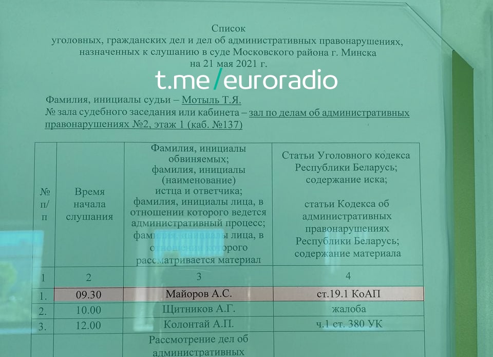 Журналіст Арцём Маёраў асуджаны на 15 сутак арышту