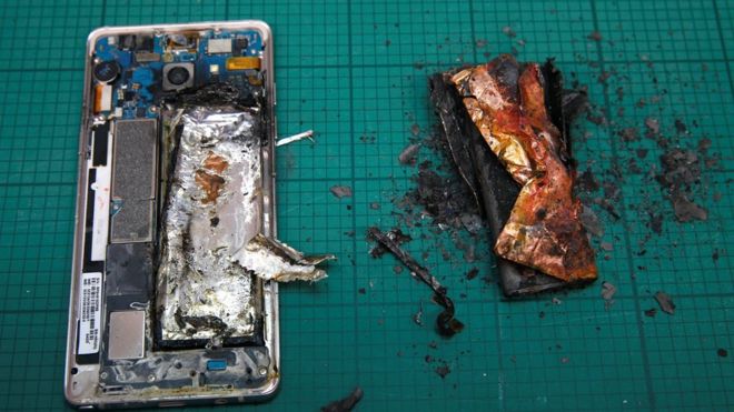 Samsung спыніў продаж Galaxy Note 7