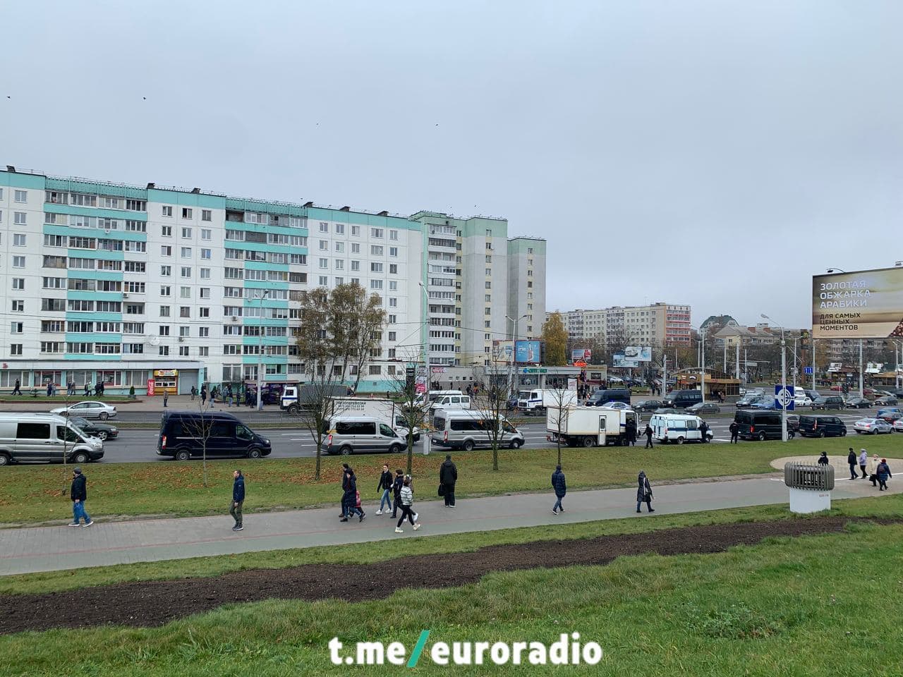 Безліч сілавікоў і першыя затрыманні на "Пушкінскай"