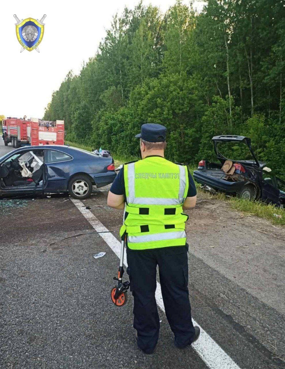 В результате ДТП в Минске загорелся мотоцикл