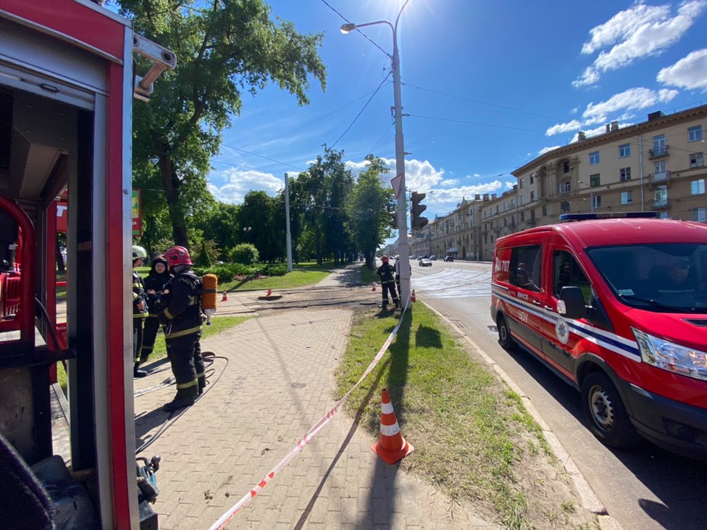 У Мінску быў пажар у кабельным тунэлі