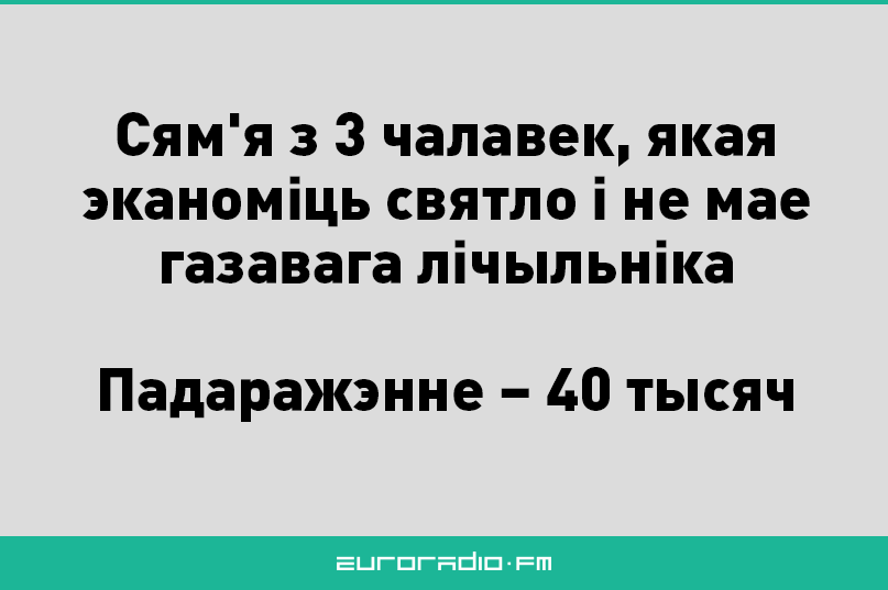 Плата за газ і святло для сям'і з 3 чалавек можа вырасці на 30-60 тысяч рублёў