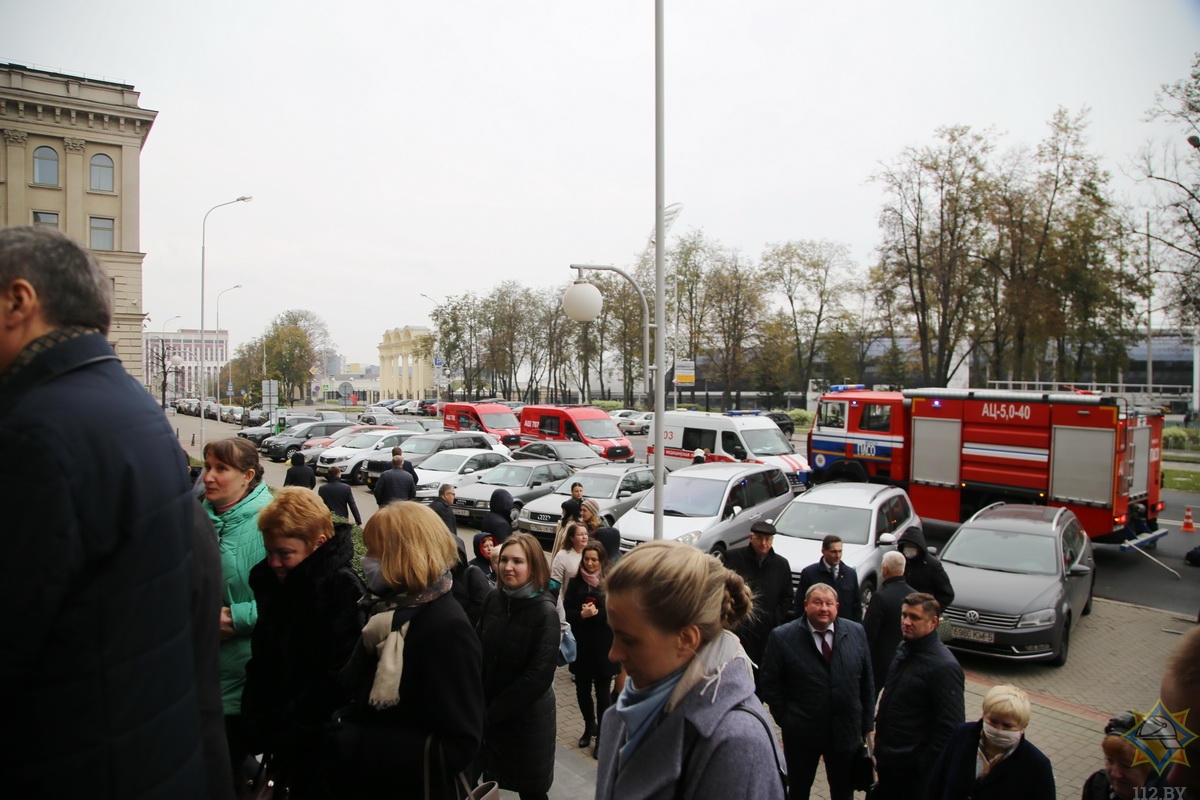 З-за пажару з Міністэрства сельскай гаспадаркі эвакуявалі 150 чалавек