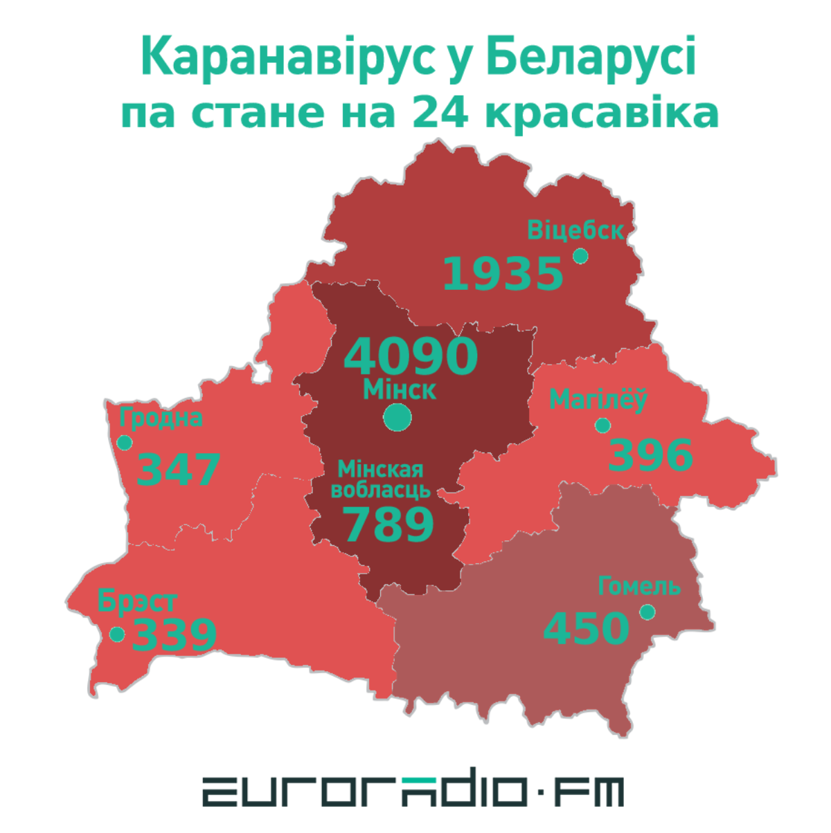 В Новополоцке у 13 медиков подтверждён COVID-19