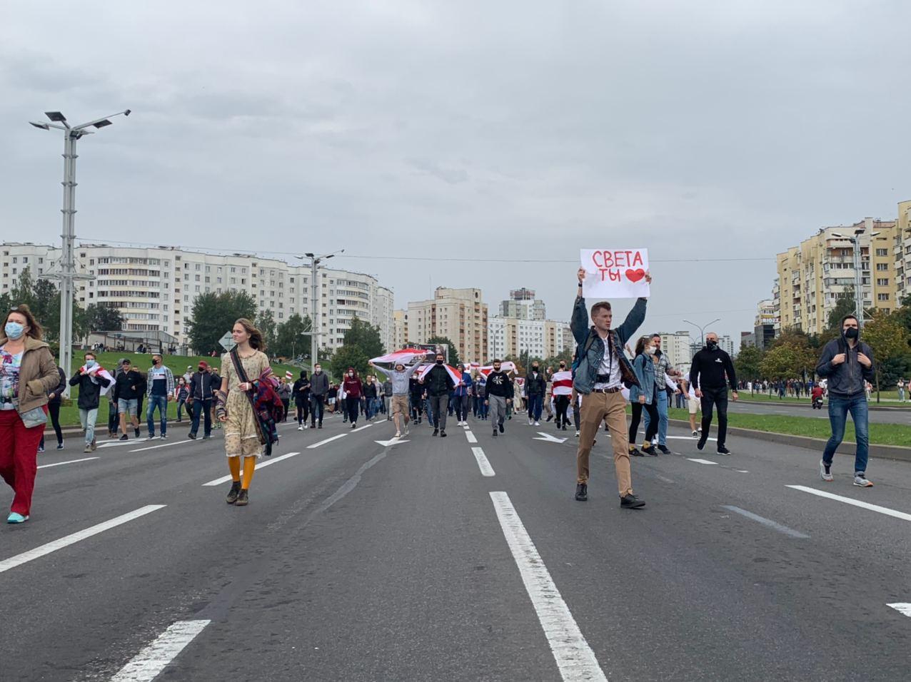 "Света — президент": кто пришёл на марш в 50-й день протеста в Минске