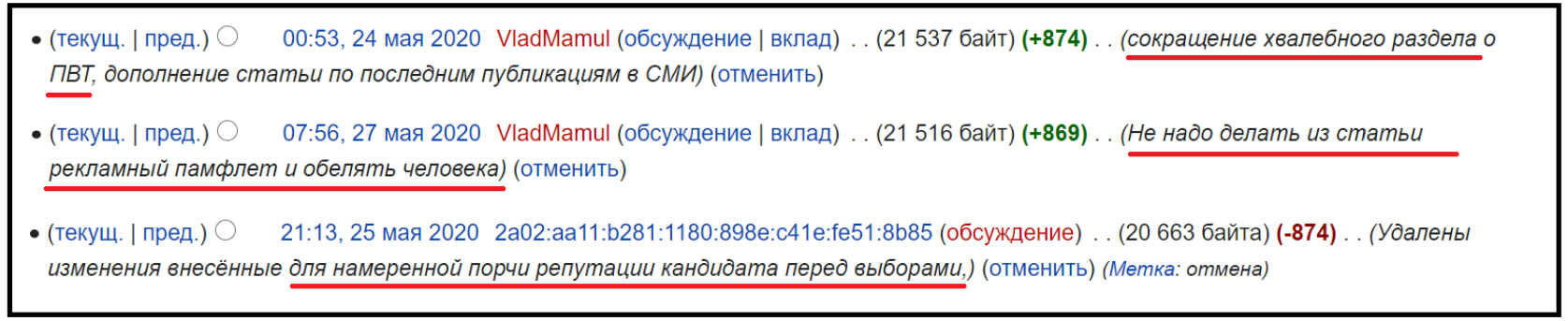 Войны в Википедии: как меняются странички белорусских “кандидатов в кандидаты”?