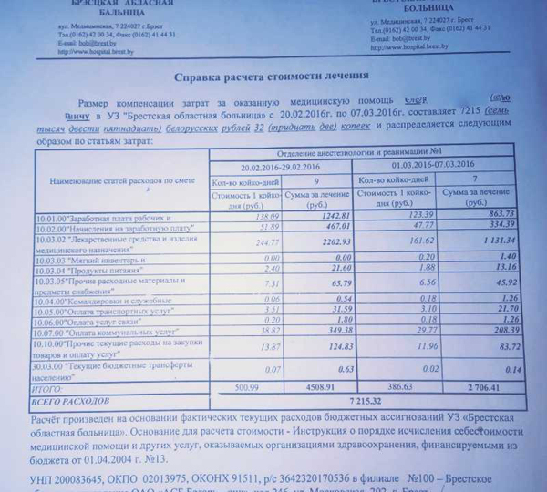 Бомж выскочил под машину и погиб, брестчанке насчитали $6000 за его лечение