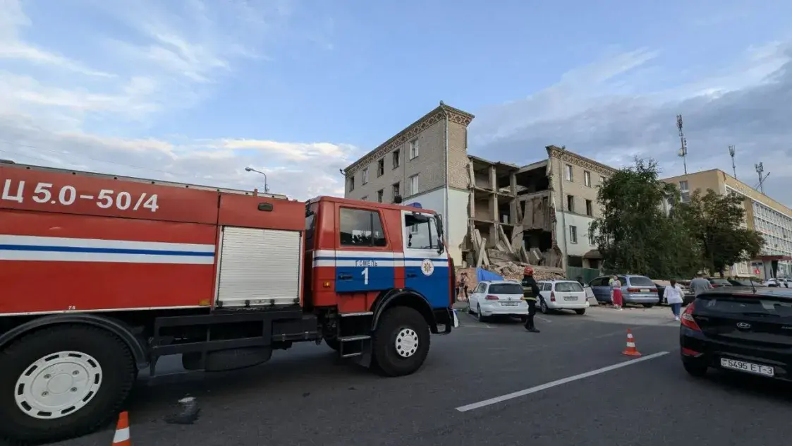 У Гомелі абрынулася сцяна чатырохпавярховага дома, раней там была міліцыя