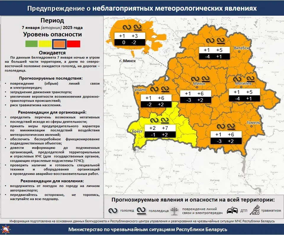 Сіноптыкі папярэджваюць пра галалёд і галалёдзіцу ў Беларусі