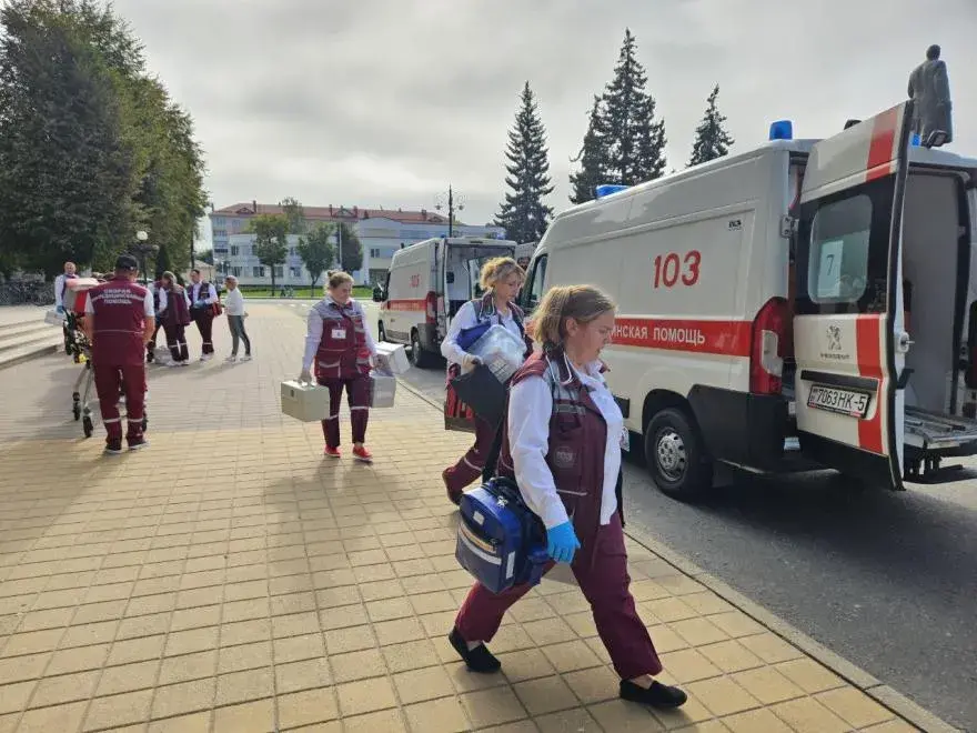 У Маладзечна сабралі брыгады хуткай меддапамогі з усёй Мінскай вобласці