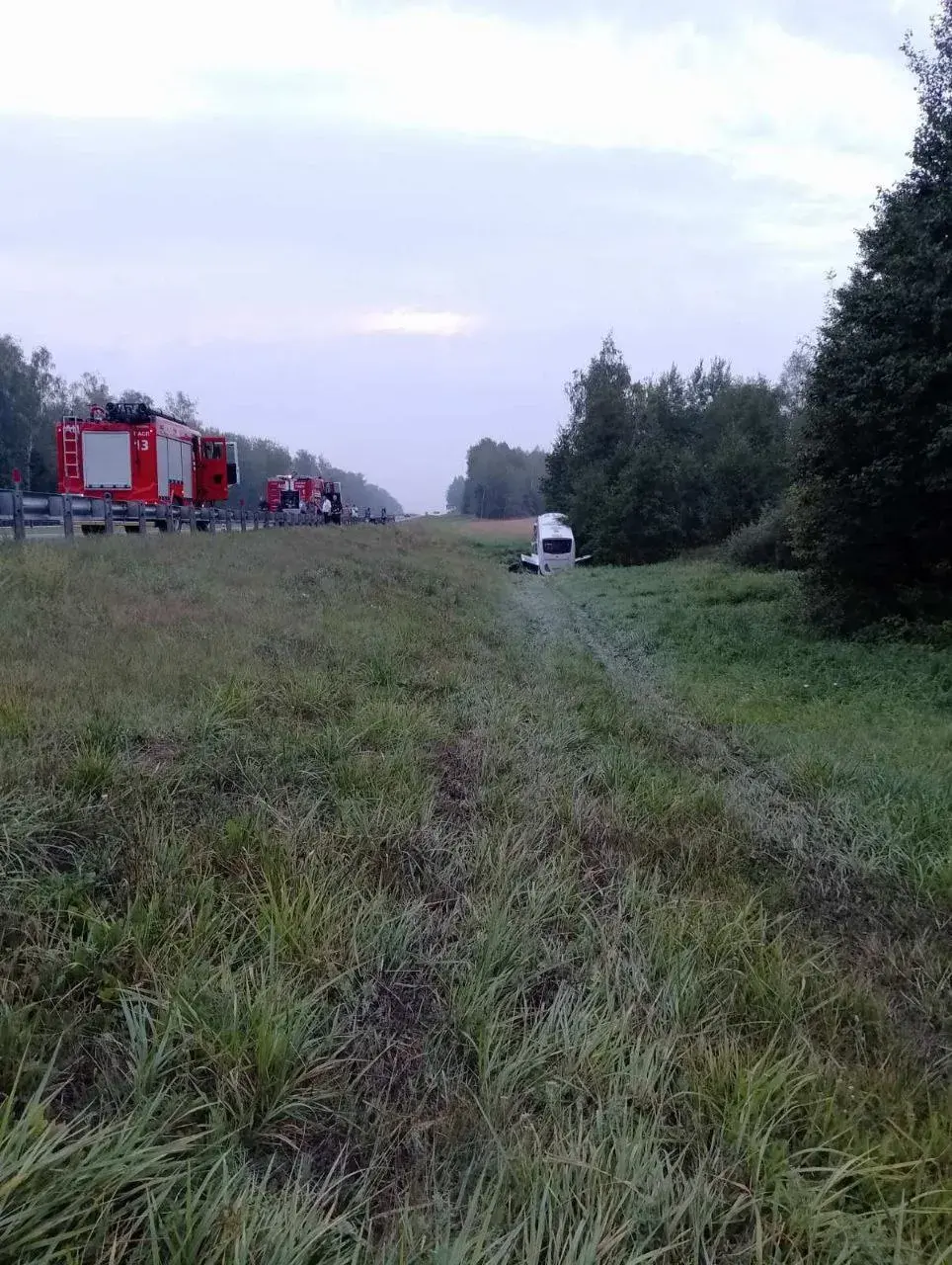 У Бярэзінскім раёне з'ехаў з трасы ў кювет аўтобус "Вільня — Магілёў" 