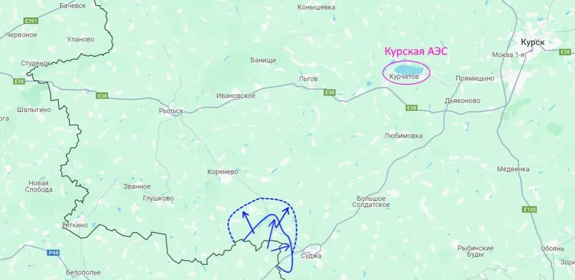 Украінскія войскі маглі прасунуцца ў Курскай вобласці на 15 кіламетраў