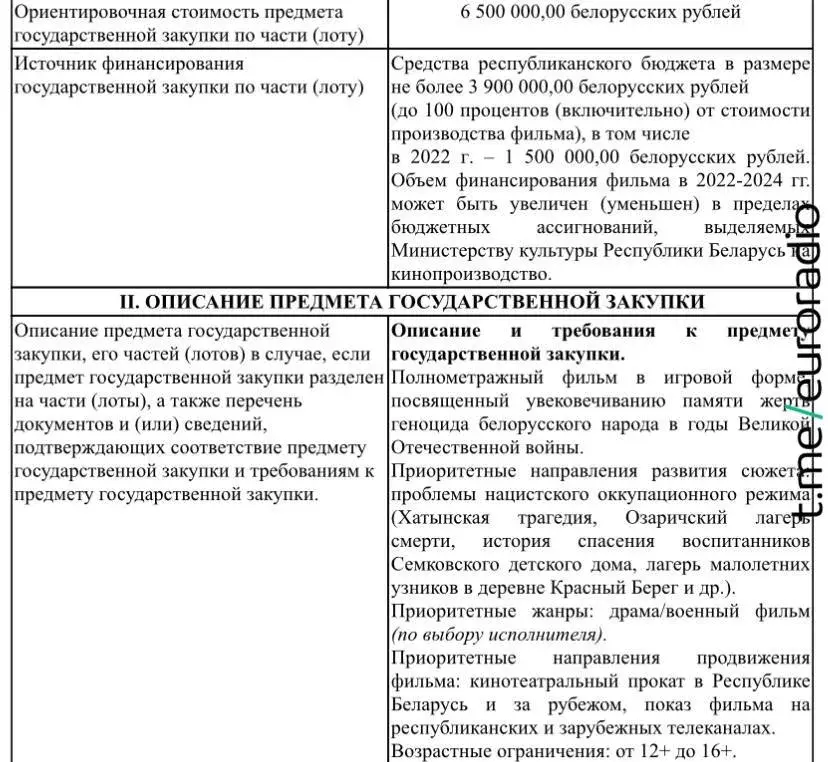 Мінкульту тэрмінова спатрэбіўся фільм пра генацыд беларускага народа