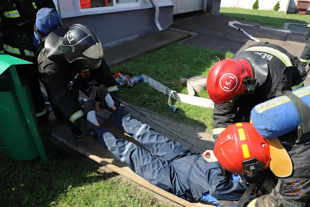 У Нясвіжскім раёне імітавалі пажар, падзенне дрэва на дарогу і выбух