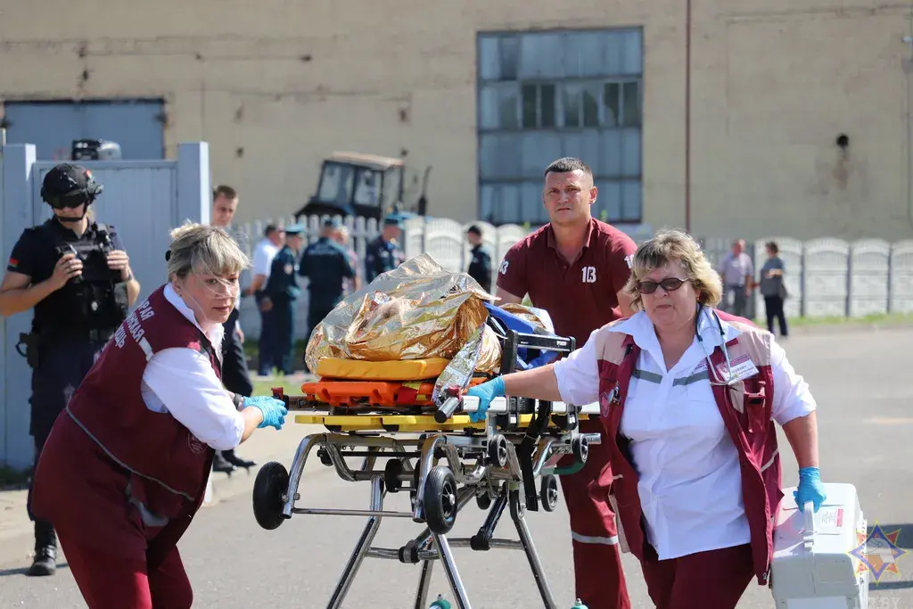 У Нясвіжскім раёне імітавалі пажар, падзенне дрэва на дарогу і выбух