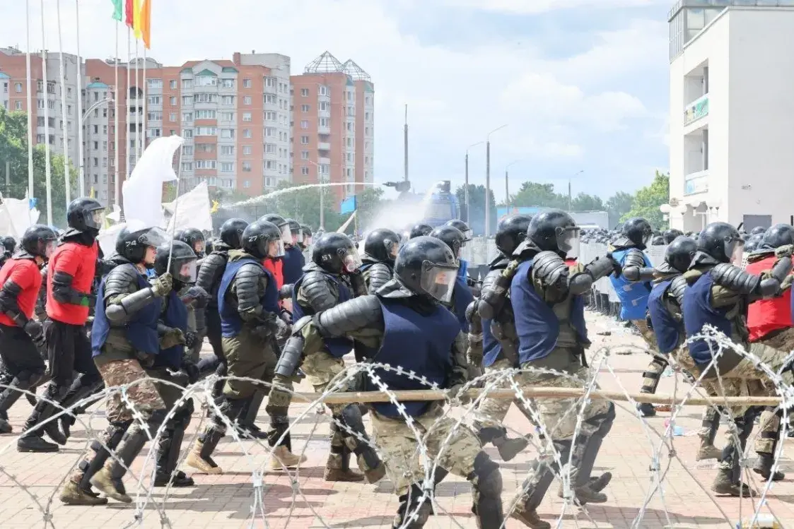На вучэннях па разгоне пратэстаў міліцыя трэніравалася ўжываць агнястрэльную зброю