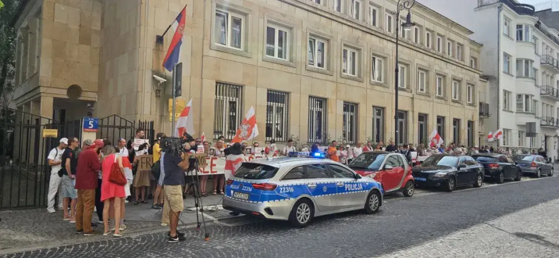 У Варшаве прайшла акцыя салідарнасці з Андрэем Гнётам