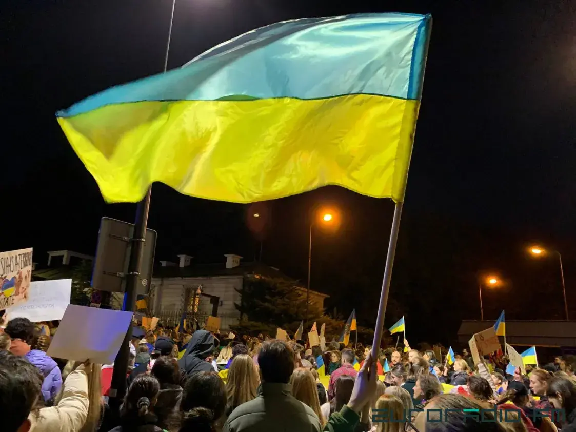 У Варшаве каля пасольства Расіі прайшла акцыя за прызнанне РФ краінай-тэрарыстам