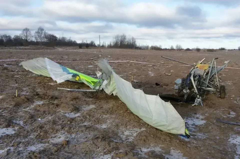 Апублікавана відэа з месца падзення мотадэльтаплана ва Ушацкім раёне