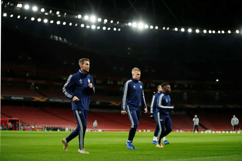 Аляксандр Глеб вярнуўся на Emirates Stadium праз дзесяць гадоў (фота)