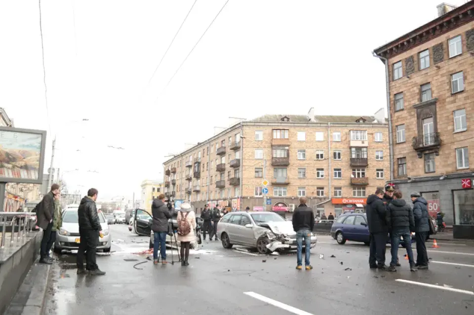 Падрабязнасці жорсткай аварыі на вуліцы Маскоўскай у Мінску