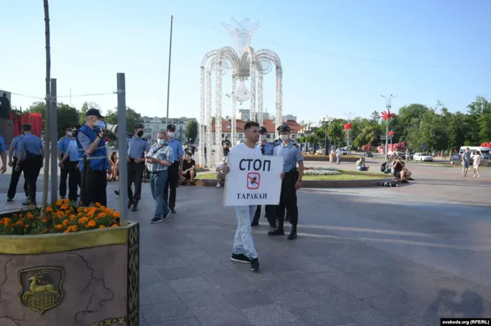 На "ланцугу салідарнасці" ў Гродне адбыліся затрыманні