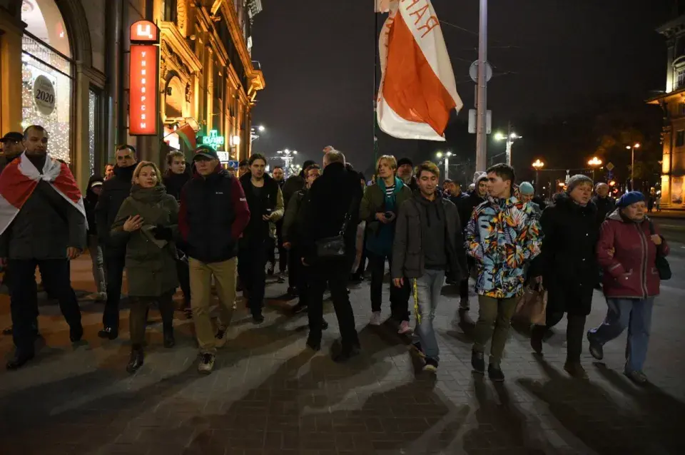 У цэнтры Мінска прайшла акцыя "свабодных людзей"