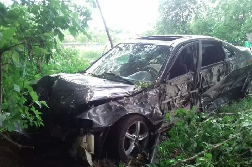 Два чалавекі пацярпелі ў аварыі з бяспраўнікам пад Мазыром (фота)