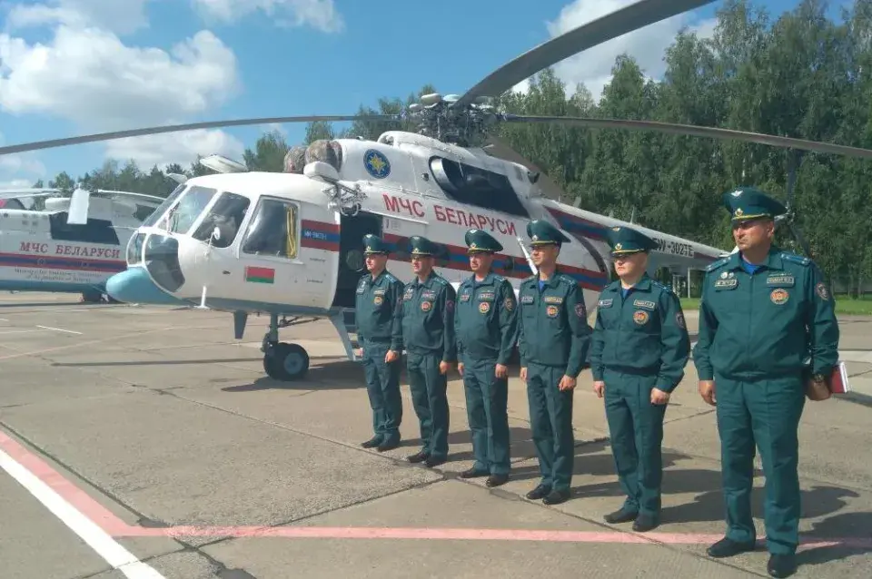 Верталёт беларускага МНС адправіўся тушыць пажар у Латвіі