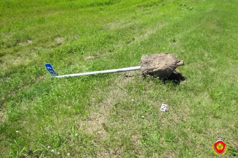 Пасля сваркі з дзяўчынай хлопец зламаў дзевяць дарожных знакаў