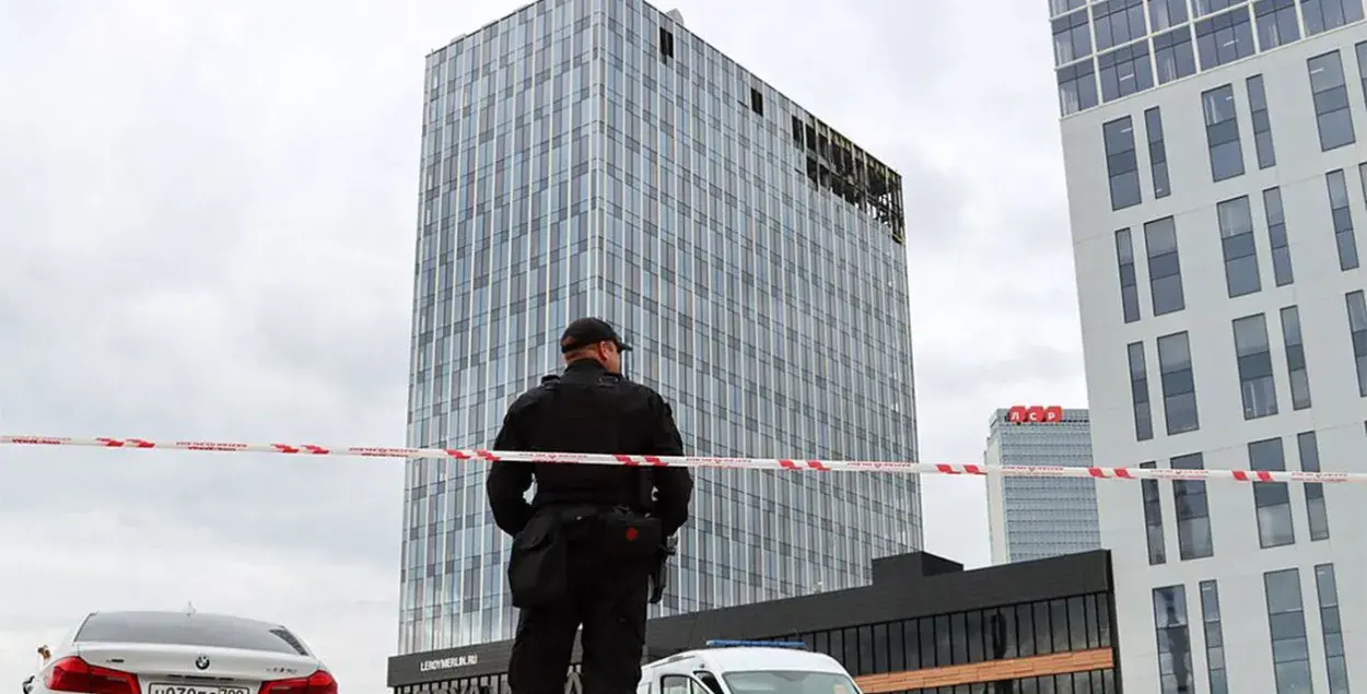 Падчас аднаго з папярэдніх нападаў на Маскву пацярпеў будынак бізнес-цэнтра / агенцтва "Москва"