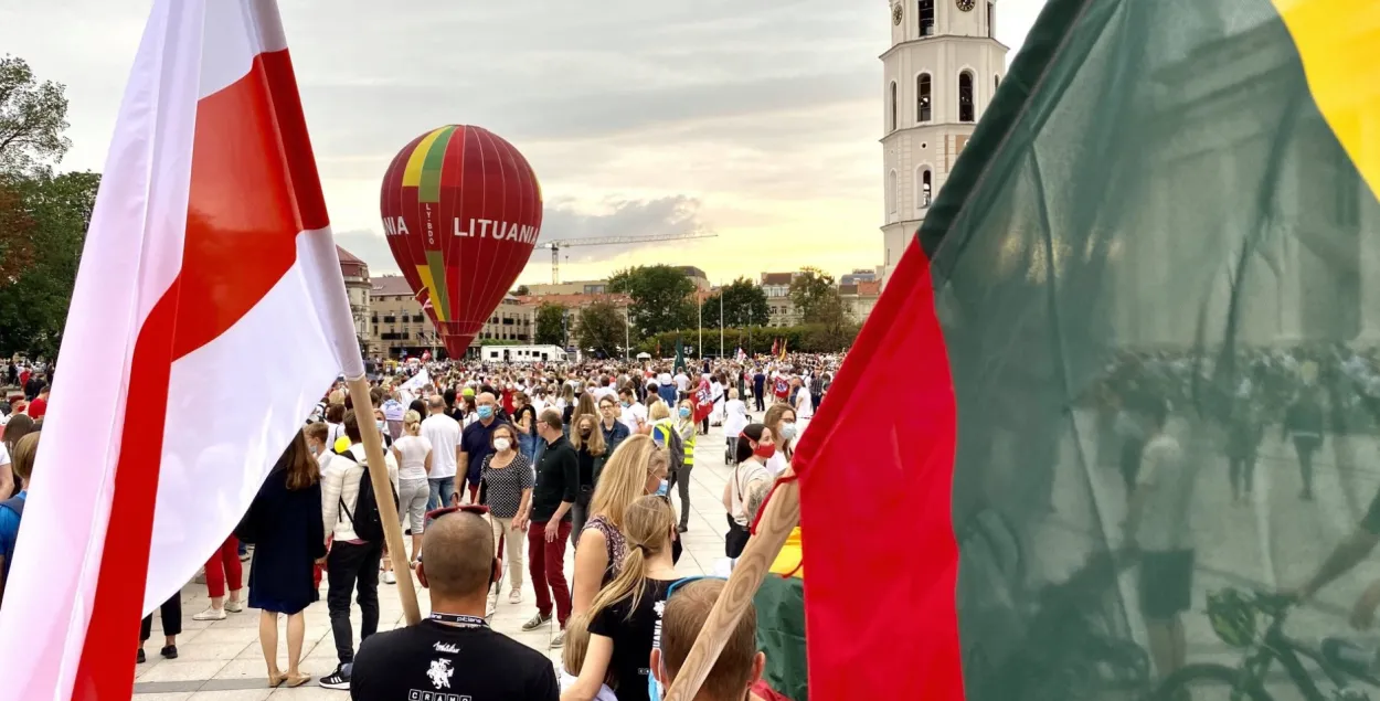 Акцыя салідарнасці з беларусамі ў Вільнюсе