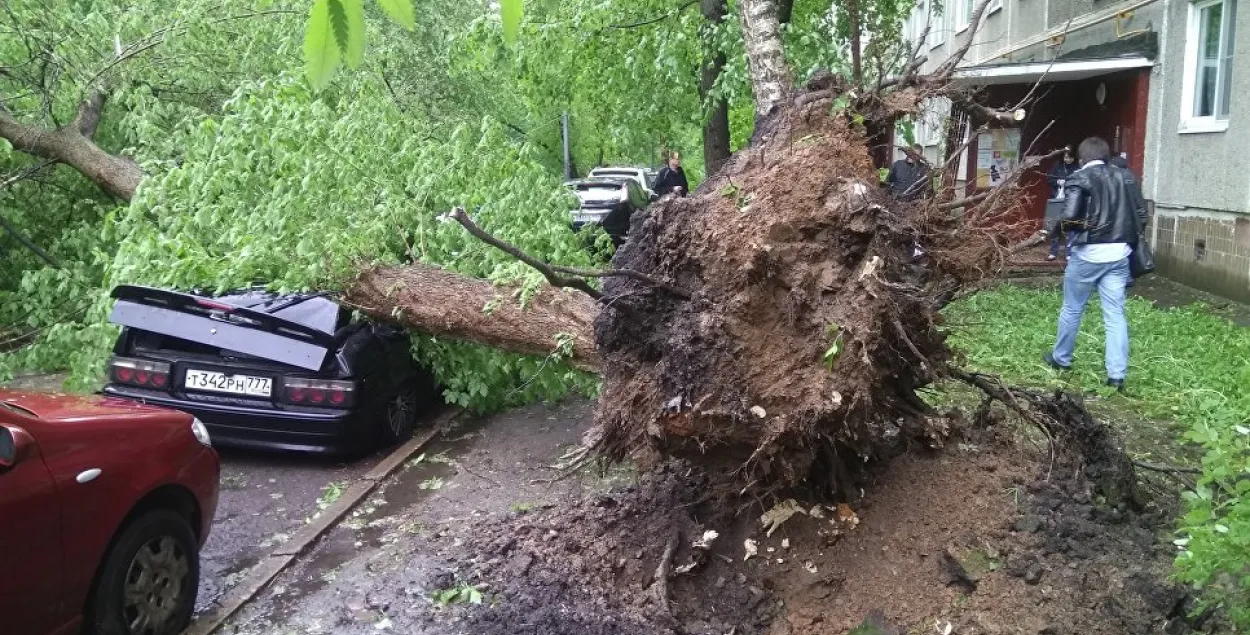 Падчас урагану ў маскоўскім рэгіёне пацярпеў адзін беларус