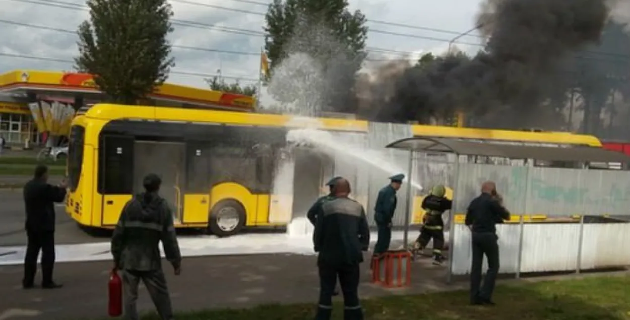 Электробус, які гарэў у Мінску, праходзіў выпрабаванні