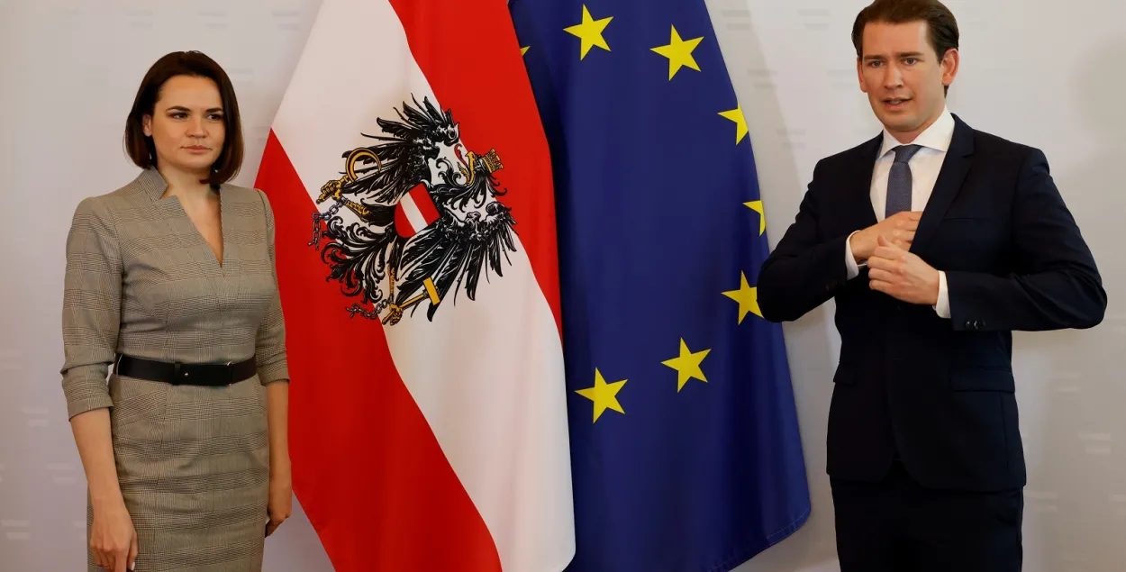 Пасля сустрэчы з Ціханоўскай канцлер Аўстрыі патэлефанаваў Пуціну