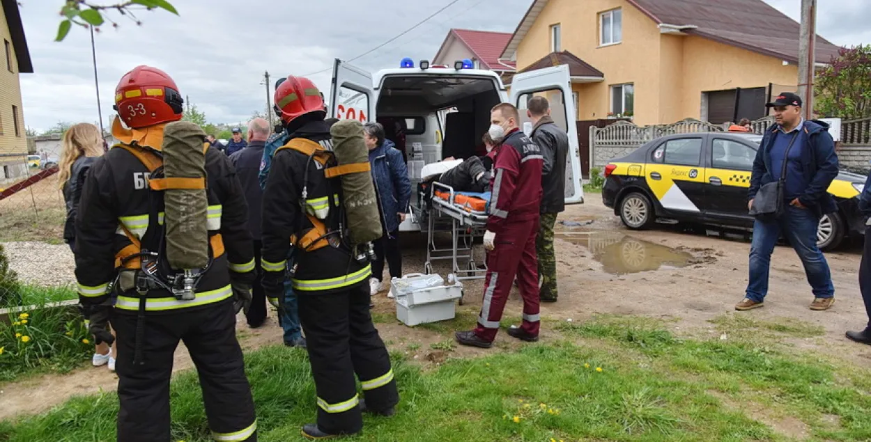 Падчас падзення самалёта ў Баранавічах пацярпеў мясцовы жыхар