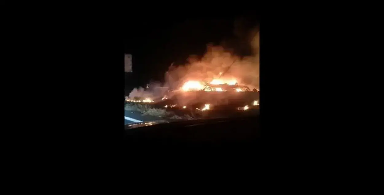 На месте падения самолёта / Скриншот с видео​
