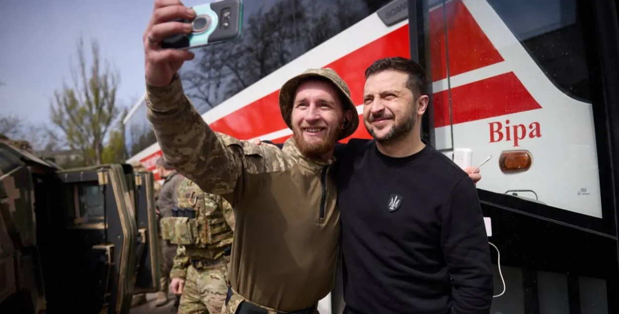 Уладзімір Зяленскі ў Аўдзееўцы / t.me/V_Zelenskiy_official/

