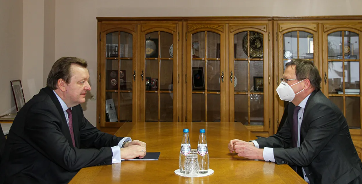 Сяргей Алейнік і Манфрэд Хутэрэр /&nbsp;mfa.gov.by