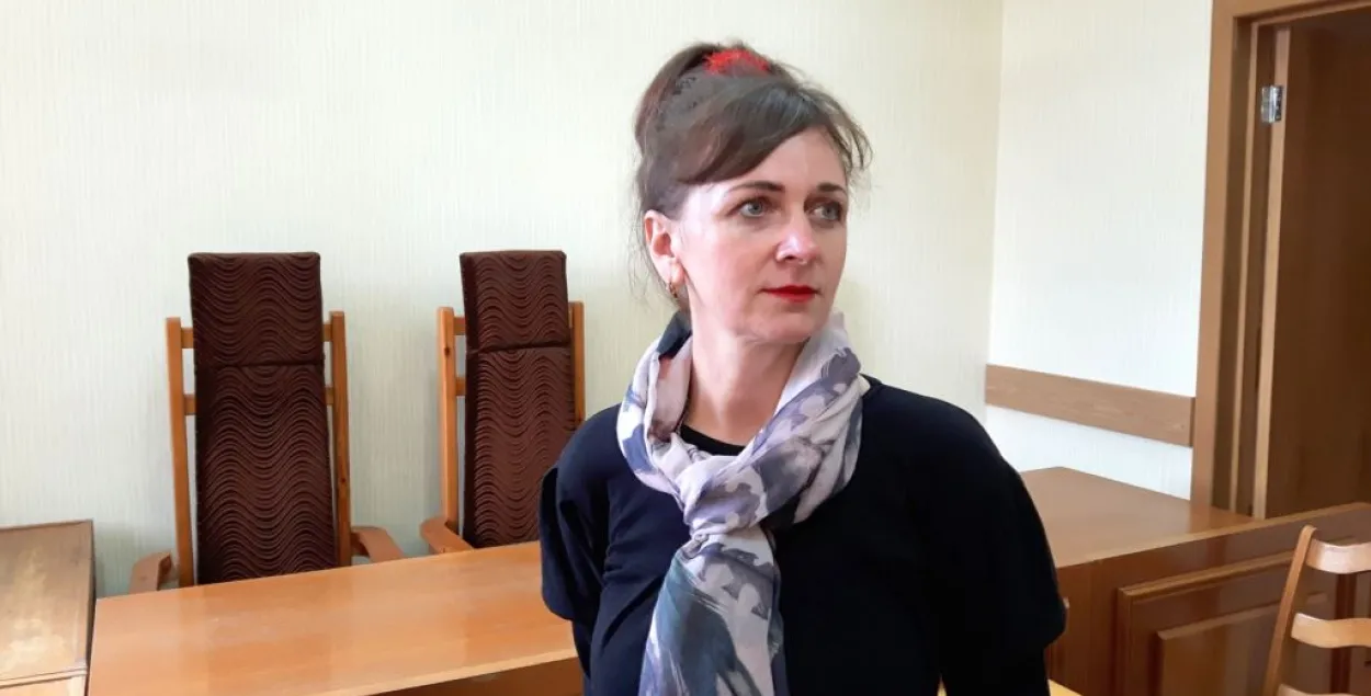 Larysa Shchyrakova in court. Archive photo: svaboda.org