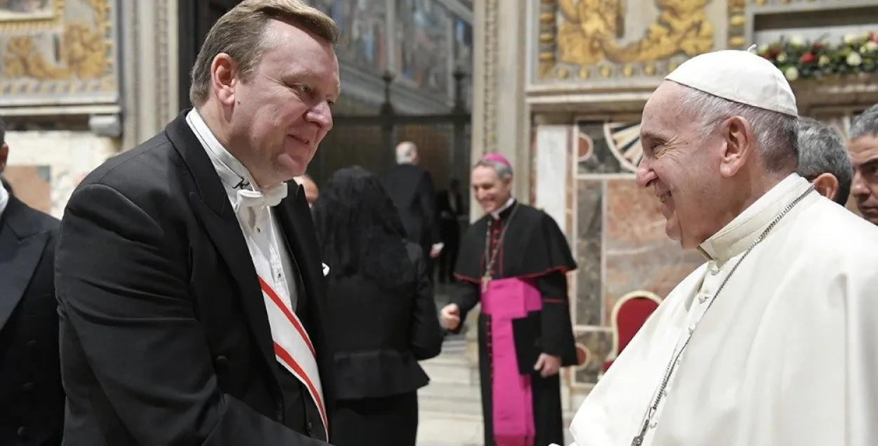 Сергей Алейник и Папа Франциск / vaticannews.va