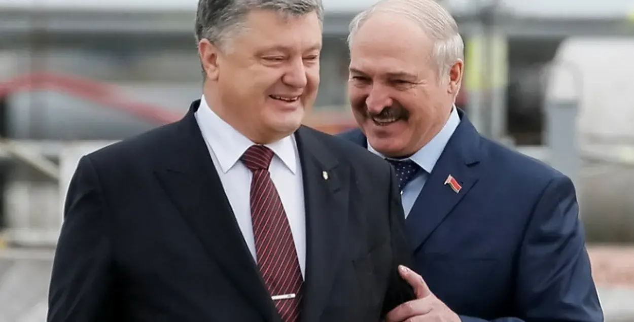 Petro Poroshenko and Aliaksandr Lukashenka