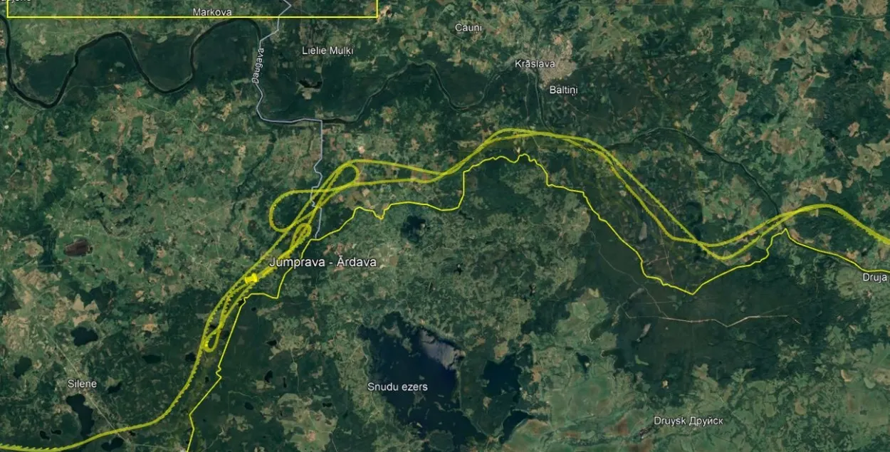 У Латвіі заявілі, што самалёт не парушаў паветраную прастору Беларусі