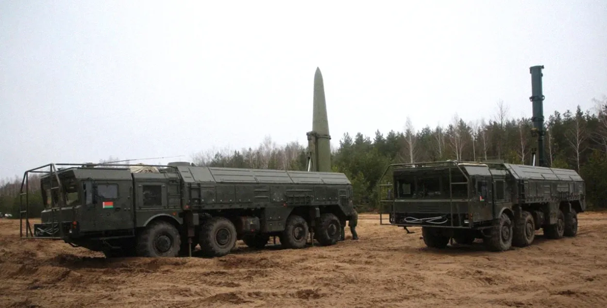 ЗРК "Іскандэр", які можа несці ядзерны зарад / прэс-служба Мінабароны Беларусі
