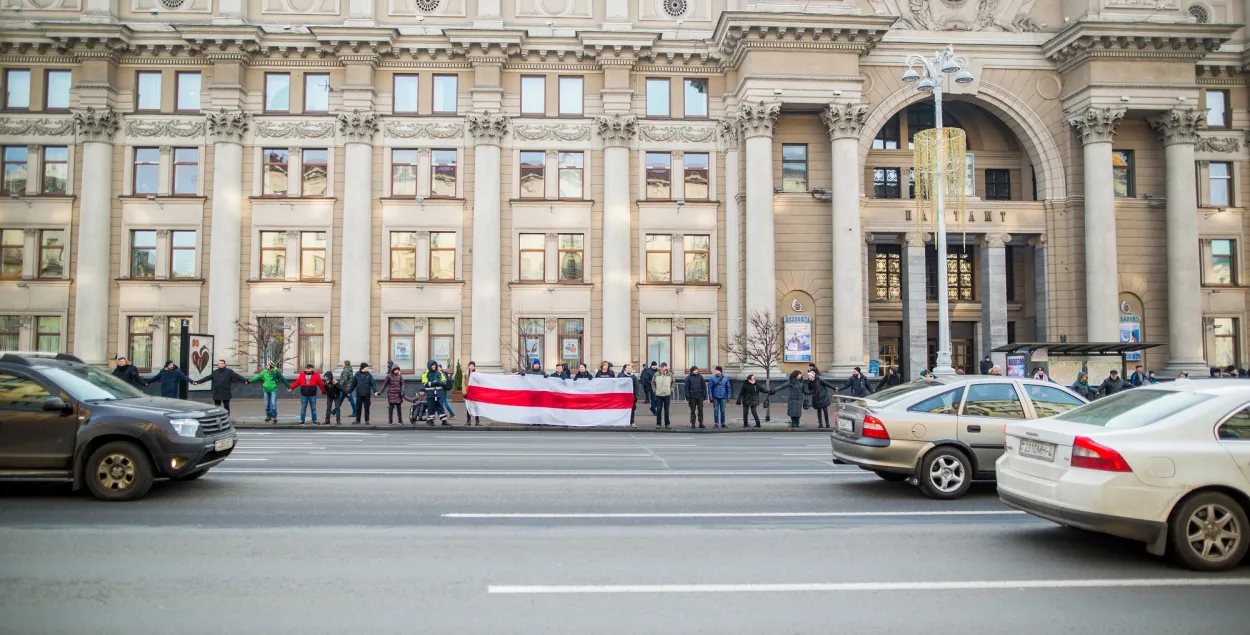 "В Минске белорусы собрались, чтобы поддержать Александра Лукашенко"