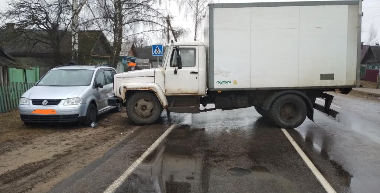 У Быхаўскім раёне грузавік без кіроўцы здзейсніў ДТЗ