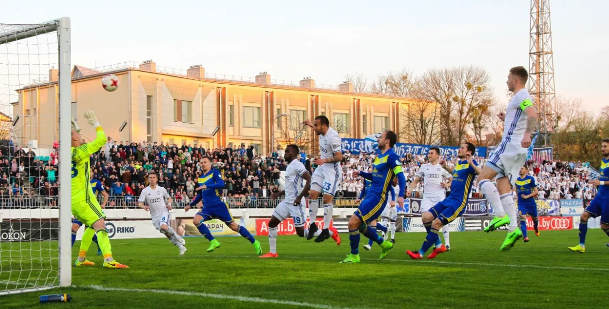 Брэсцкае "Дынама" ўпэўнена перамагло футбалістаў БАТЭ — 2:0 (відэа)